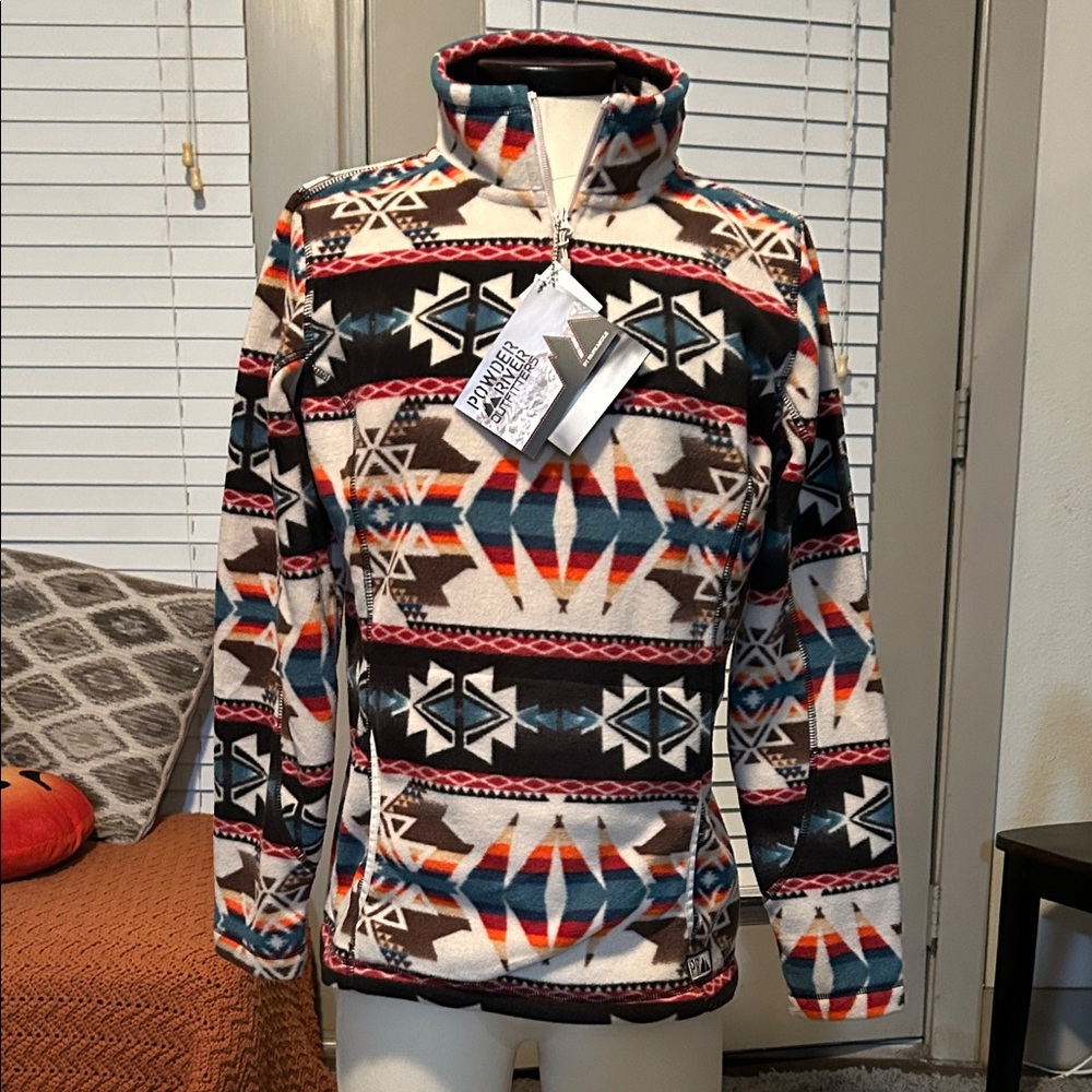 Powder River Outfitters fleece Aztec print pullover